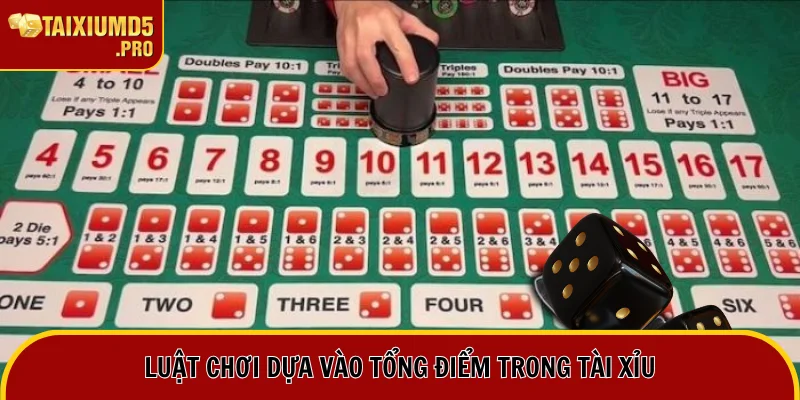 Luật chơi tài xỉu theo tổng điểm Sum Bet